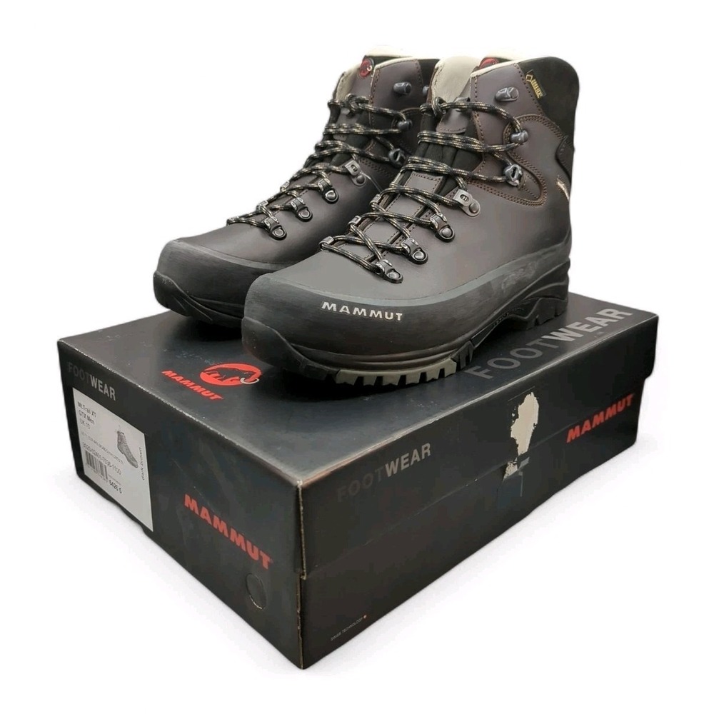 New Mammut Mt Trail XT GTX Mens Size 11 Hiking Boots Dark Brown Leather Gore-Tex